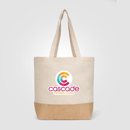 Rio&trade; Shopper Tote Bag - 5 oz. Recycled Cotton Blend with Jute