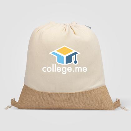Rio&trade; 5 oz. Recycled Cotton and Jute Drawstring Bag