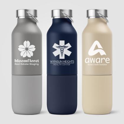 Freya Duo &ndash; 2-in-1 590 ml Double-Wall Recycled Stainless Steel Bottle with 325 ml Tumbler