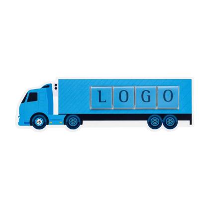 SET OF SQUARE CHOCOLATES IN A SHAPE ENVELOPE - TRUCK