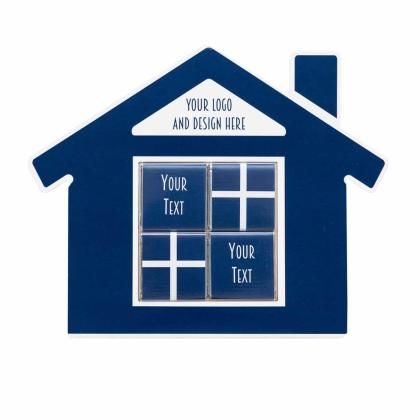 SET OF SQUARE CHOCOLATES IN A SHAPE ENVELOPE - HOUSE