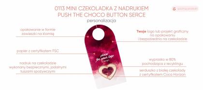 MINI CHOCOLATE PUSH THE CHOCO BUTTON HEART PRINT
