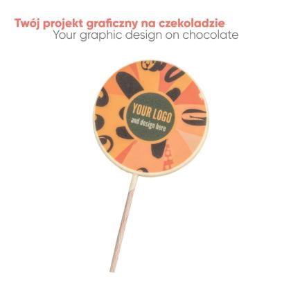 CHOCOLATE LOLLIPOP WITH PRINT LOLLY FONT 40 G