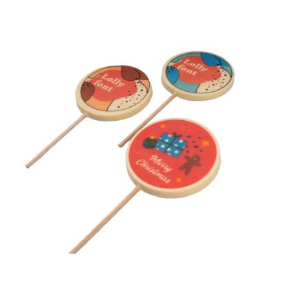 CHOCOLATE LOLLIPOP WITH PRINT LOLLY FONT 40 G