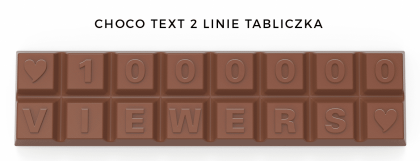 CHOCO TEXT 2 LINES IN ENVELOPE / 2 LINES IN ENVELOPE SEPARATE