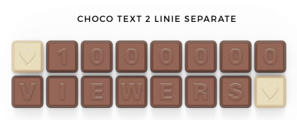 CHOCO TEXT 2 LINES IN ENVELOPE / 2 LINES IN ENVELOPE SEPARATE