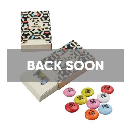 CHOCOLATE LENTILS WITH PRINT BRAND ME! ZIP BOX