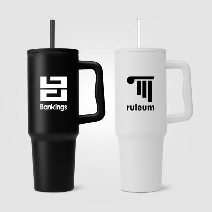 Polar Pro - 1180 ml Double-Wall Recycled Stainless Steel Tumbler with Straw