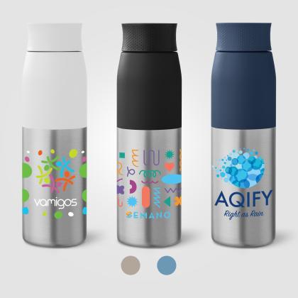 Majesty Recycled Stainless Steel Leakproof Lid Bottle &ndash; 590 ml