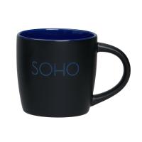 SOHO Matt Black/Reflex Blue Ceramic Mug