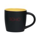 SOHO Matt Black/Yellow Green Ceramic Mug