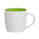 SOHO Matt White/Lime Green Ceramic Mug