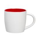SOHO Matt White/Red Ceramic Mug