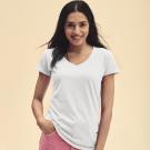 Iconic V-Neck Women White T-Shirt - WHITE