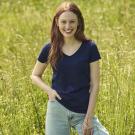 Iconic V-Neck Women Colour T-Shirt - DEEP NAVY