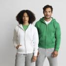 Walder Adult Hooded   Zipper Sweatshirt - WHITE