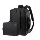 Hurkon Document Bag Backpack - BLACK