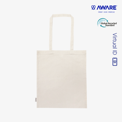 AWARE&trade; 5oz Natural Recycled Cotton Tote Bag