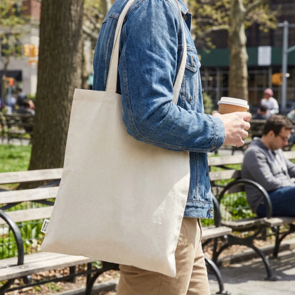 AWARE™ 5oz Natural Recycled Cotton Tote Bag