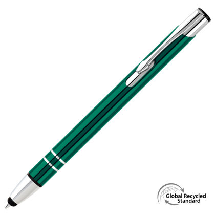 Electra GRS Recycled Metal Touch Stylus Ballpen - Green