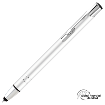 Electra GRS Recycled Metal Touch Stylus Ballpen - Silver