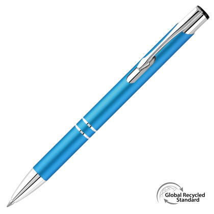 Electra Classic Satin GRS Recycled Metal Ballpoint Pen - Light Blue