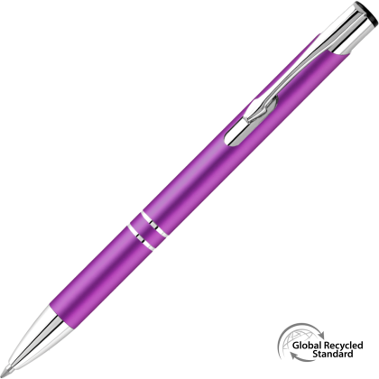 Electra Classic Satin GRS Recycled Metal Ballpoint Pen - Purple