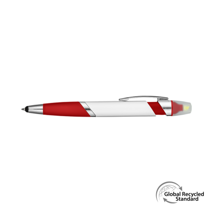 Spectrum Hi Max 2 in 1 Highlighter GRS Recycled Ballpen - Red