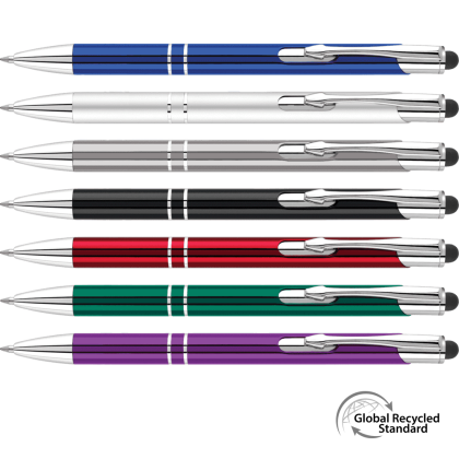 Electra-i Classic Metal GRS Recycled Ballpoint Pen with Stylus