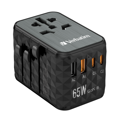 Verbatim UTA-05 GaN III 65W Universal Travel Adapter