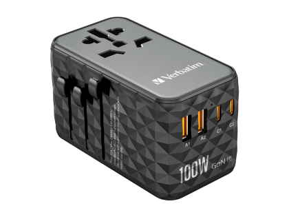 Verbatim UTA-06 GaN III 100W Universal Travel Adapter