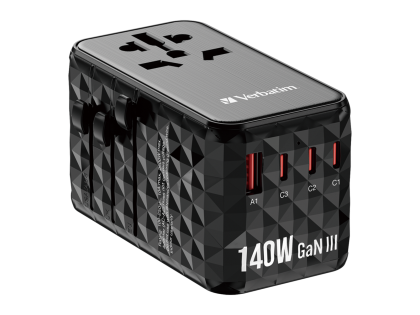 Verbatim UTA-10 GaN III 140W Universal Travel Adapter
