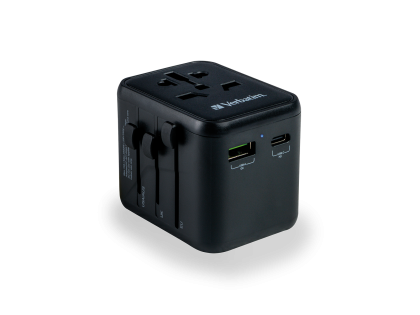 Verbatim 2-Port USB-C Universal Travel Adapter