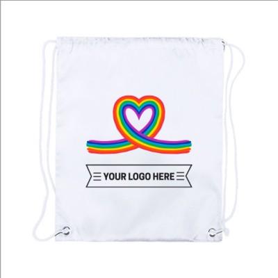Rainbow Drawstring Bag - Heart