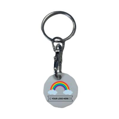 Rainbow Plastic Trolley Coin - Printed - Rainbow