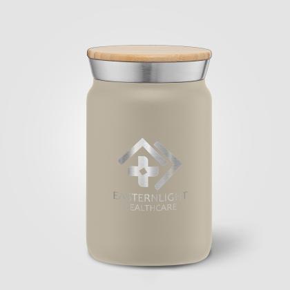 Nordic - 265 ml Double Wall Copper-Lined Stainless Steel Tumbler with Bamboo Lid