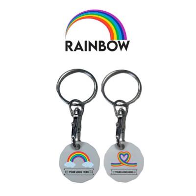 Rainbow Plastic Trolley Coin - Printed