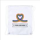 Rainbow Drawstring Bag - Heart