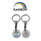 Rainbow Plastic Trolley Coin - Printed