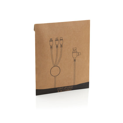 Light up logo 6-in-1 cable