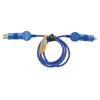 Oakland RCS recycled plastic 6-in-1 fast charging 45W cable