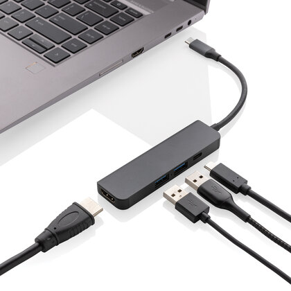 Terra RCS recycled aluminium hub with HDMI input