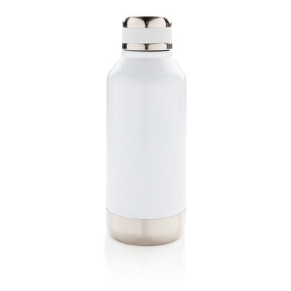 Leak proof vacuum bottle with logo plate