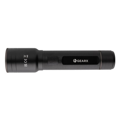 RCS recycled aluminium USB-rechargeable heavy duty torch