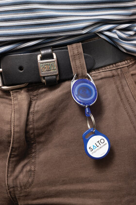 RCS recycled ABS roller clip keychain