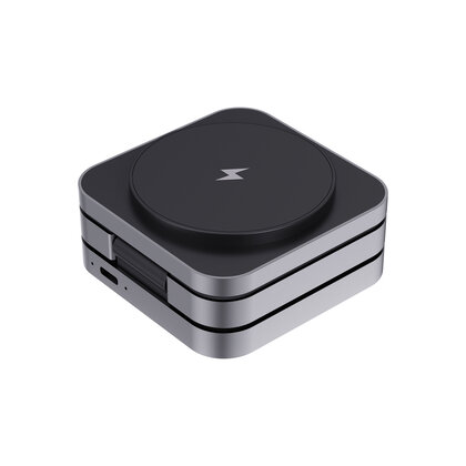 Terra RCS recycled aluminium foldable 3 in 1 15W charger