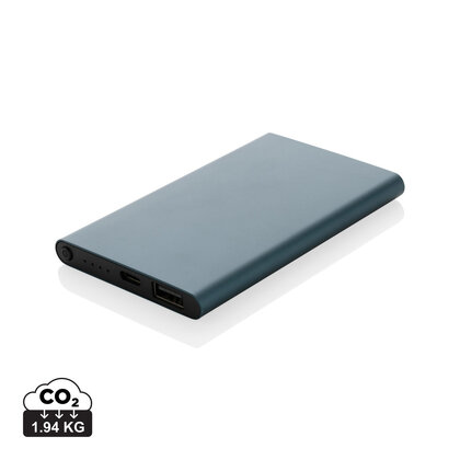 RCS recycled plastic/aluminium 4000mah powerbank with type C