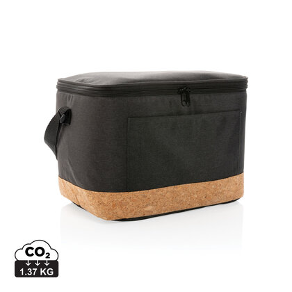 Impact AWARE&trade; XL RPET two tone cooler bag with cork detail