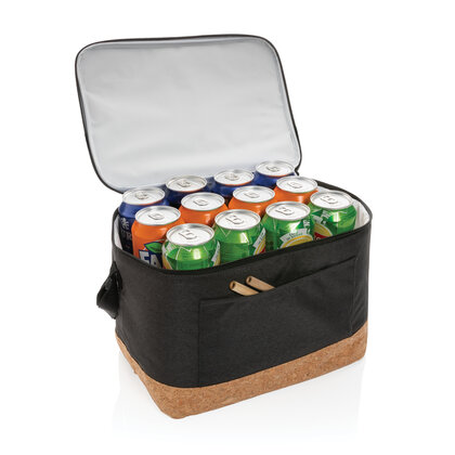 Impact AWARE&trade; XL RPET two tone cooler bag with cork detail
