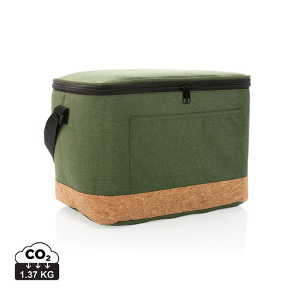 Impact AWARE&trade; XL RPET two tone cooler bag with cork detail